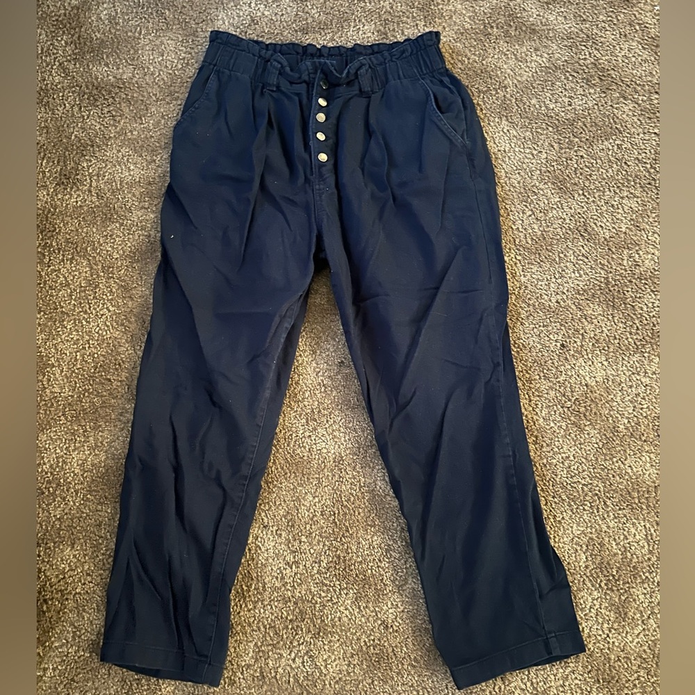 Paperbag Cropped Pants